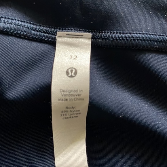 NWOT navy blue wunder under luxtreme Lululemon size 12 - Picture 7 of 8